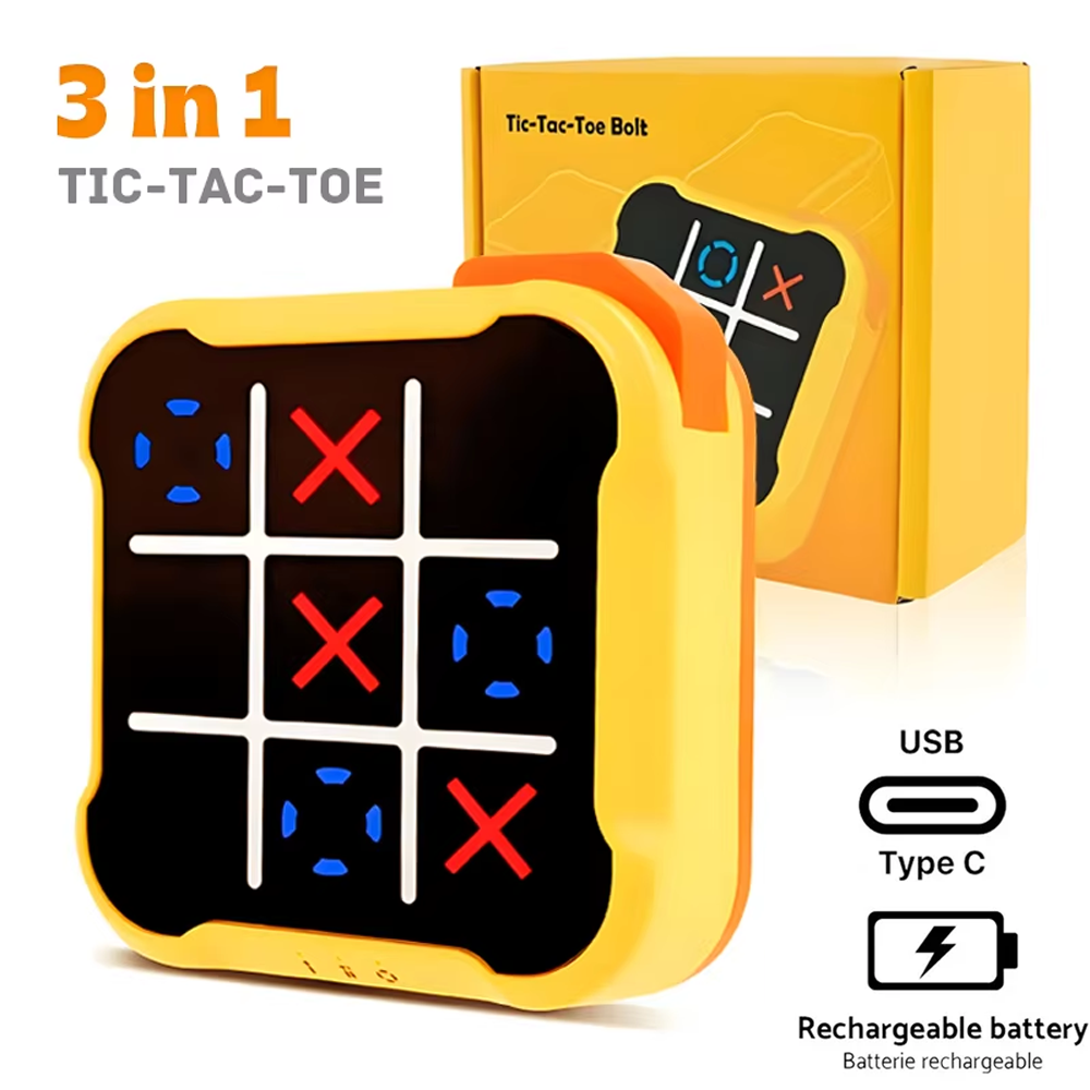 Board Game For 3 Players - 3in1 Elektronische TIC-TAC-TOE Bolzen Schach Spiel