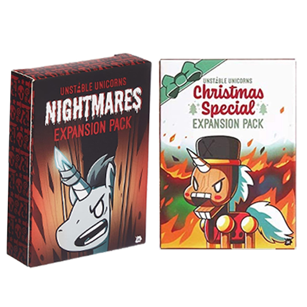 Board Game Exploding Kittens - Neue Einhörner Weihnachten spezielle Albträume Erweiterung