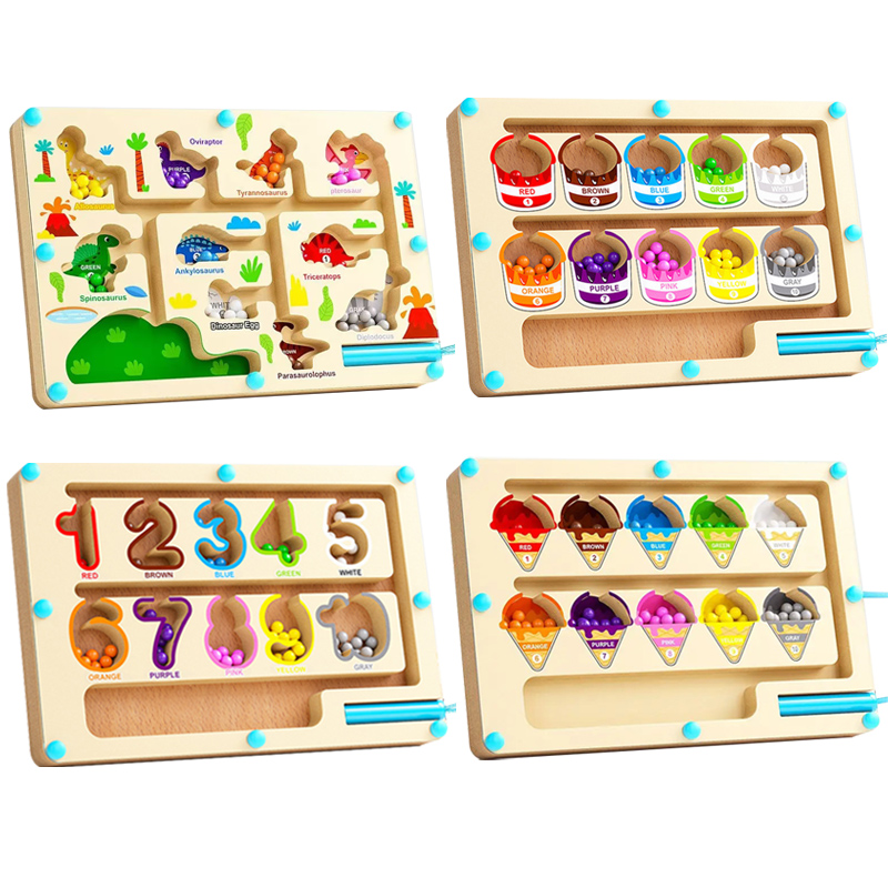 Board Game Qwirkle - Magnetische Farbe & Zahlen Labyrinth Montessori