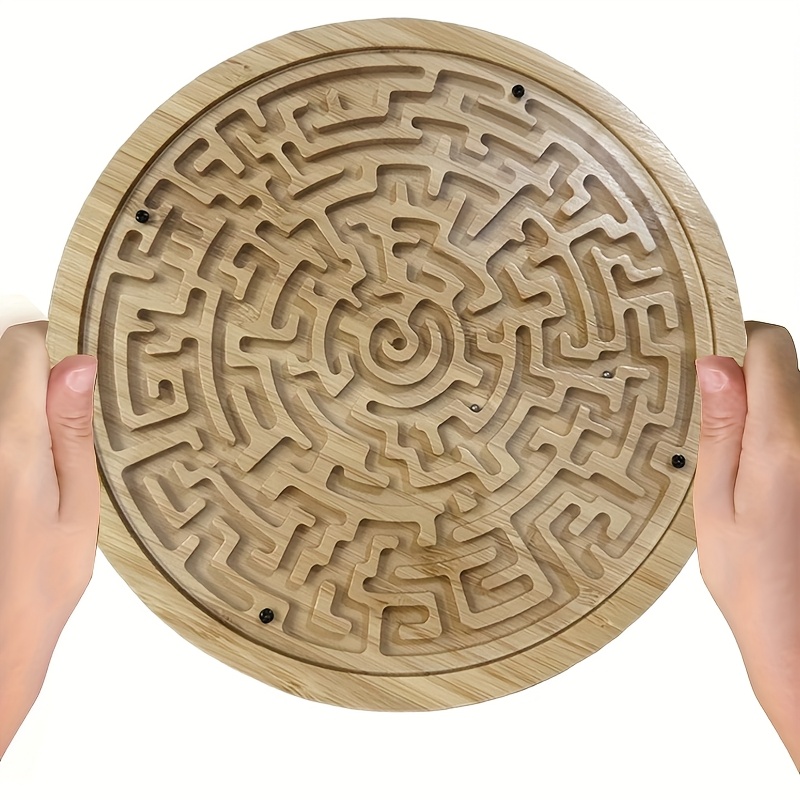Board Game Qwirkle - Kreisförmiges Labyrinthspiel aus Holz, Balance-Brett aus