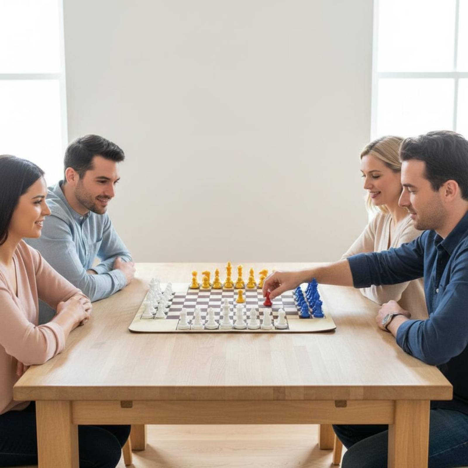Mehrfarbiges Vier-Spieler-Scha – Board Game For 3 Players Bewertung und Preis