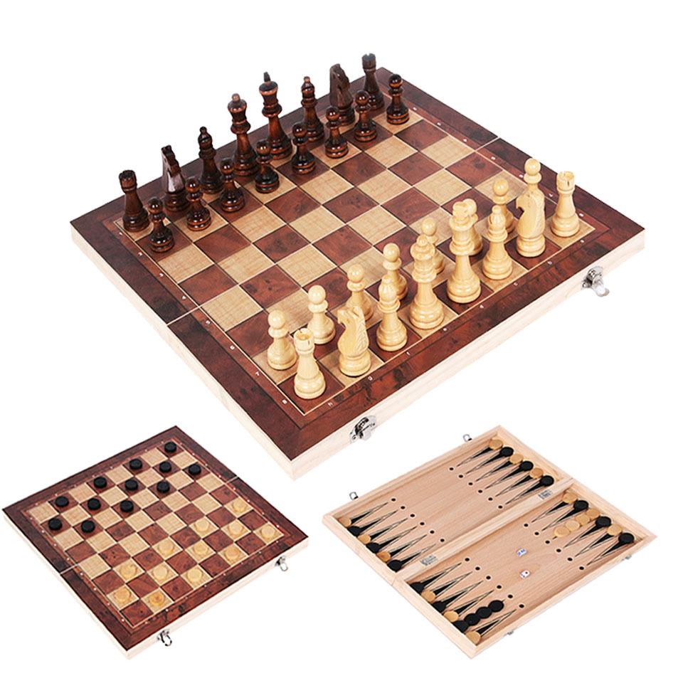 3-in-1 Holz-Schach-Backgammon- – Board Game Yearbook Bewertung und Preis
